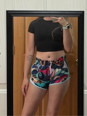 Nike colorful graffiti running shorts